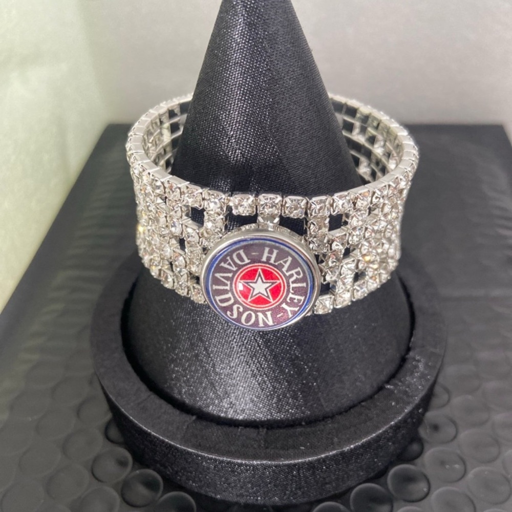 Harley Davidson snap button bracelet